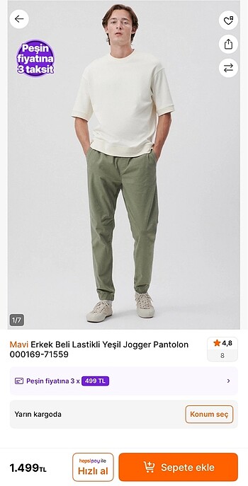 MAVİ JEANS ERKEK JOGGER PANTOLON