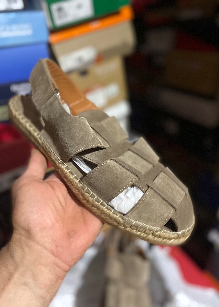 İNCİ ERKEK DERİ SANDALET - Görsel 5