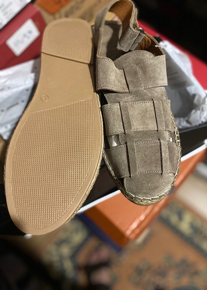 İNCİ ERKEK DERİ SANDALET - Görsel 3