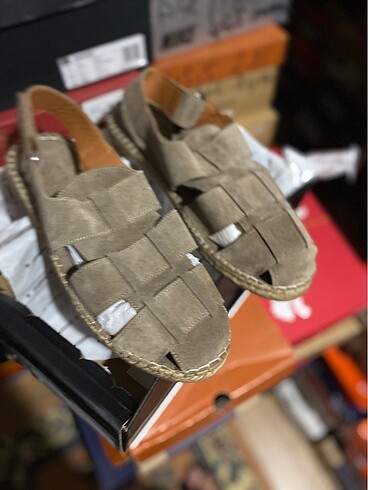 İNCİ ERKEK DERİ SANDALET - Görsel 3