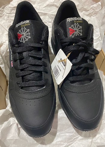 42 Beden Reebok Classic LEATHER Siyah Erkek Spor Ayakkabı