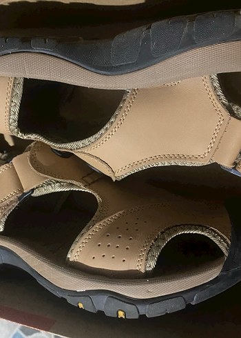 Bej Erkek Deri Sandalet - Görsel 2
