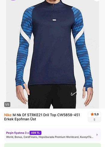 Nike Erkek Uzun Kollu Spor Üst, Mavi Batik Desenli