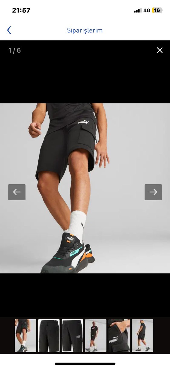 Puma Siyah Erkek Spor Kısa Şort - Görsel 4