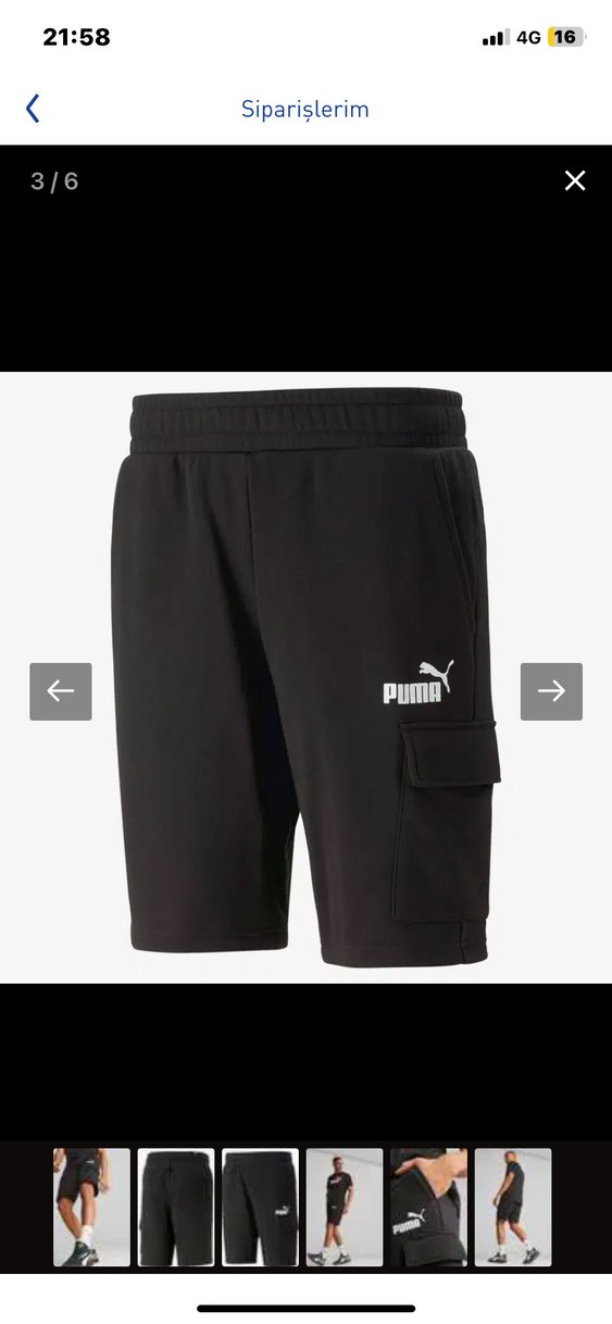 Puma Siyah Erkek Spor Kısa Şort - Görsel 2