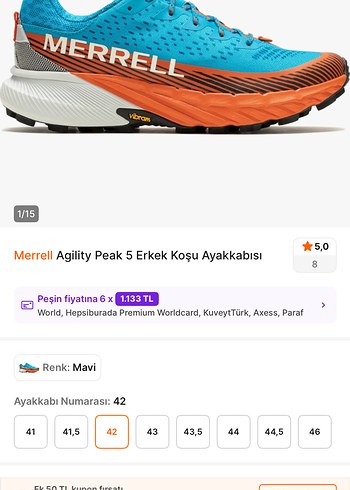 Merrell Erkek Renkli Spor Koşu Ayakkabısı - Görsel 2