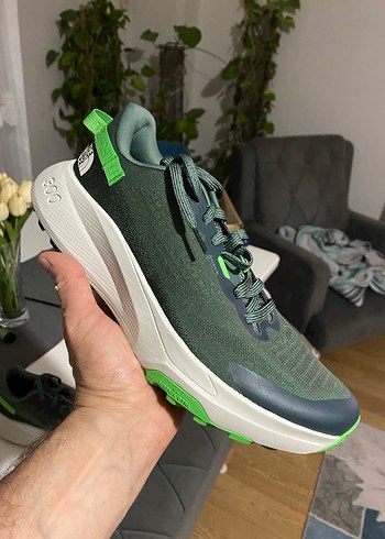 THE NORTH FACE Erkek Yeşil Gri Outdoor Koşu Ayakkabısı - Görsel 8