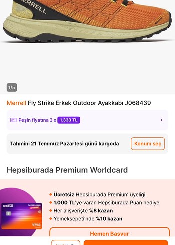 MERREL FLY STRİKE (41,5 numara) - Görsel 2