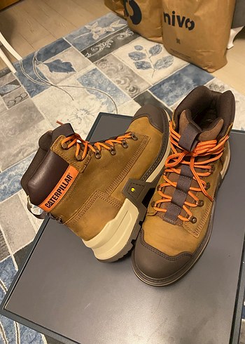 CAT Kahverengi Bağcıklı Erkek DERİ  Bot - Görsel 7