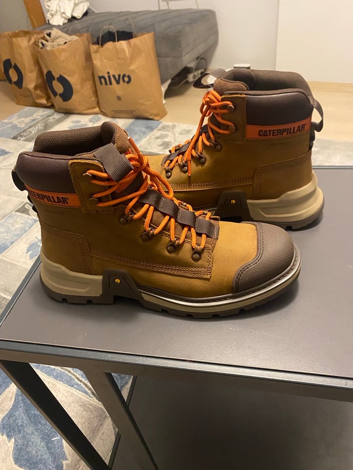 CAT Kahverengi Bağcıklı Erkek DERİ  Bot - Görsel 3