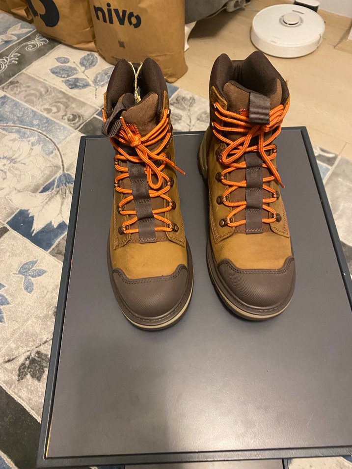 CAT Kahverengi Bağcıklı Erkek DERİ  Bot - Görsel 4