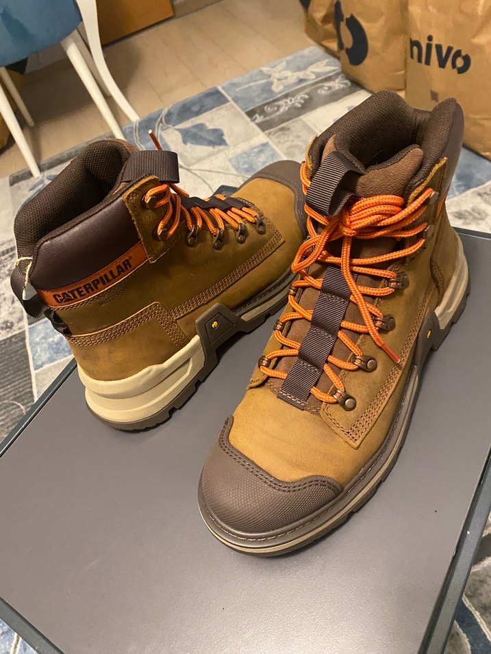 CAT Kahverengi Bağcıklı Erkek DERİ  Bot - Görsel 5