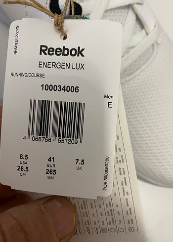 REEBOK ENERGEN LÜX Beyaz Siyah Detaylı Bağcıklı Spor Ayakkabı - Görsel 3