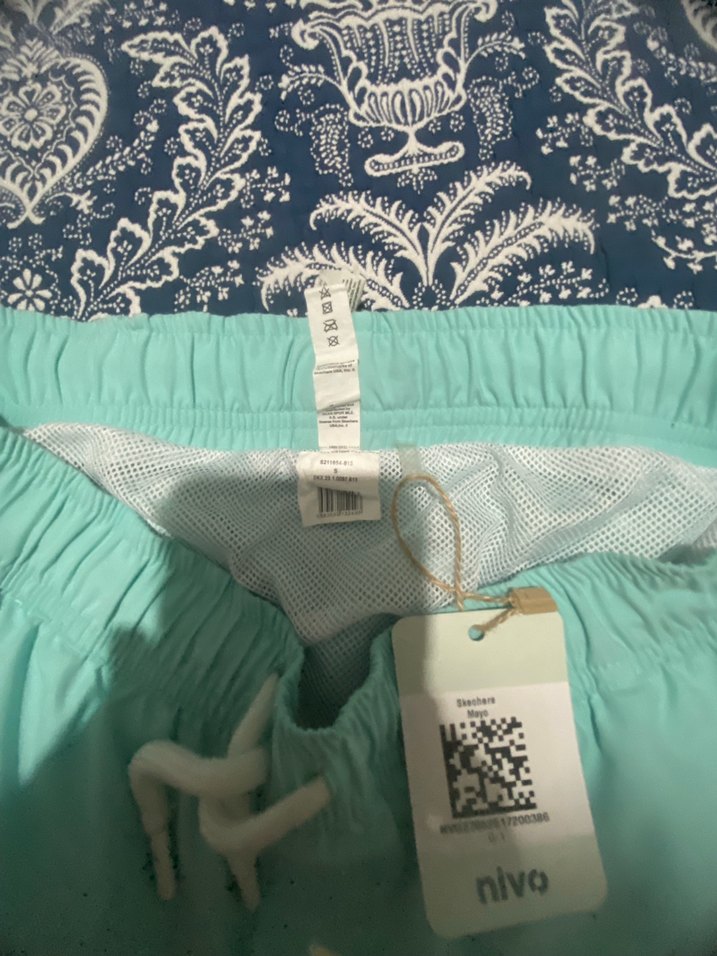 Turkuaz Bağcıklı Erkek Mini Deniz Şortu - Görsel 2