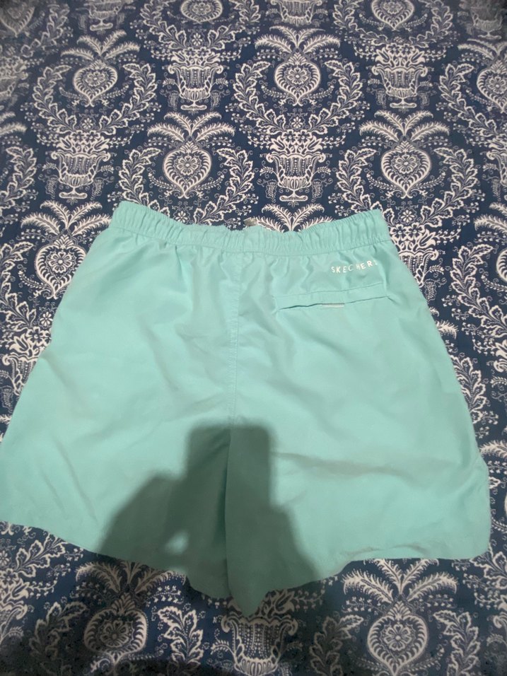 Turkuaz Bağcıklı Erkek Mini Deniz Şortu - Görsel 3