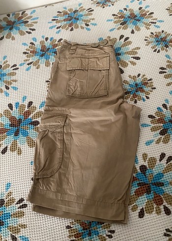 31 Beden DEFACTO Kahverengi Kemerli Erkek Kargo Şort
