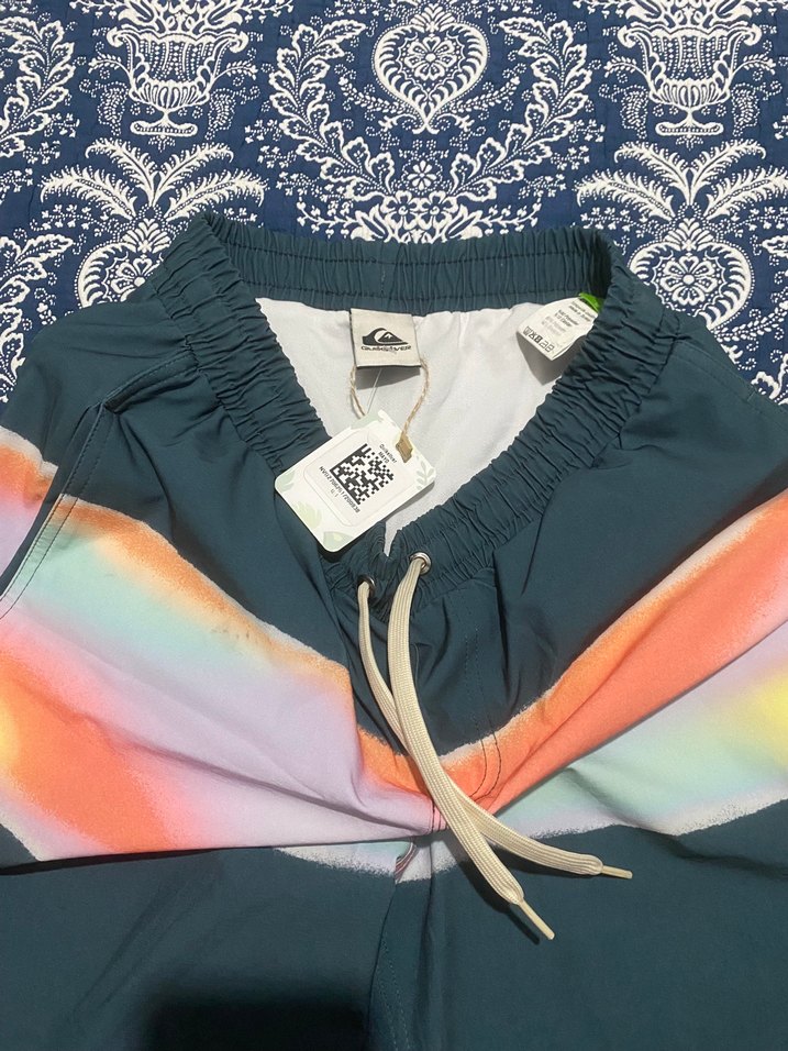 QUİKSİLVER Erkek Çok Renkli Bağcıklı Midi Deniz  Şortu - Görsel 2