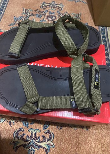 Nacionel geocrafic Erkek haki Desenli Spor Sandalet - Görsel 2
