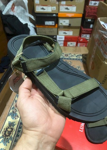 Nacionel geocrafic Erkek haki Desenli Spor Sandalet - Görsel 4