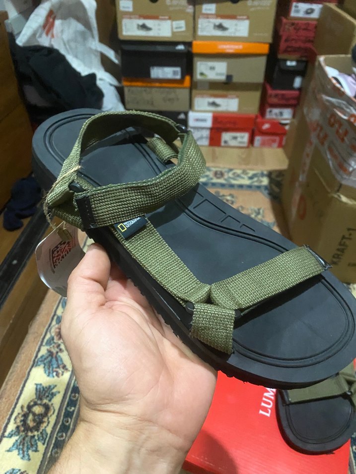 Nacionel geocrafic Erkek haki Desenli Spor Sandalet - Görsel 4