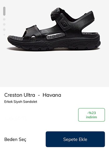 41 Beden siyah Renk Skechers Siyah Erkek Deri Sandalet