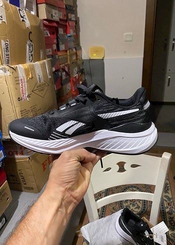 42 Beden siyah Renk Reebok Erkek Siyah Spor Ayakkabı Velcro Bağcıklı