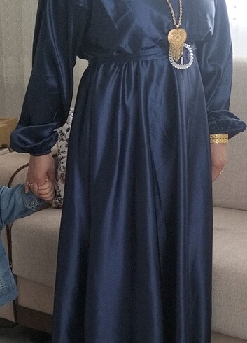 abiye elbise saten 