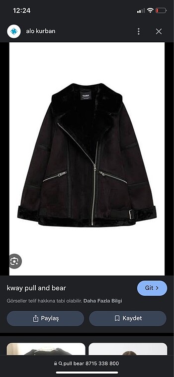 Pull bear kürklü mont