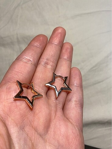 Accessorize Altın renk yıldız küpe