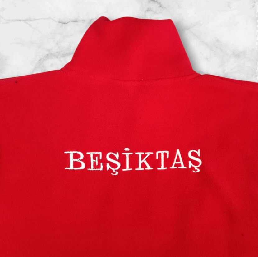Kırmızı Fermuarlı Erkek Sweatshirt - Görsel 2