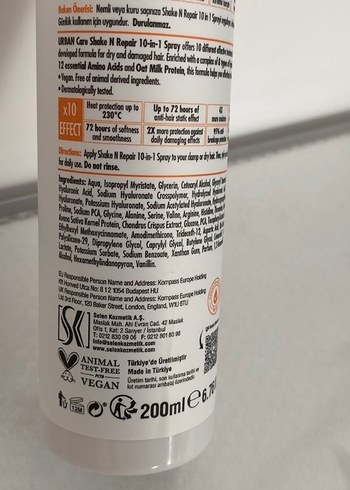 Urban Care Shake N Repair 10 in 1 Saç Spreyi - Görsel 2