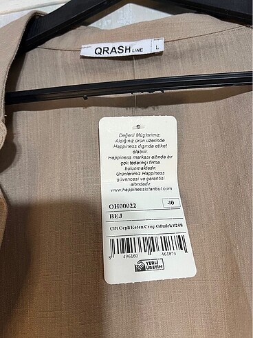 l Beden camel Renk Kısa gömlek
