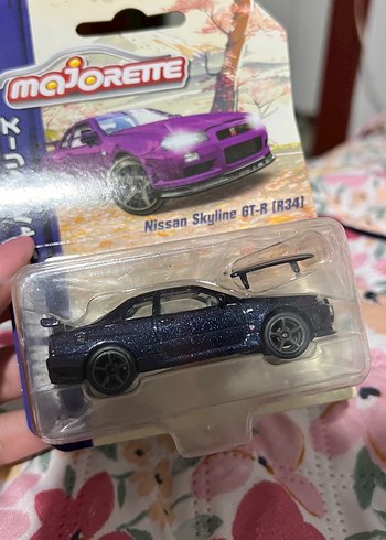 Beden Majorette Mavi Nissan Skyline GT-R R34 Oyuncak Araba