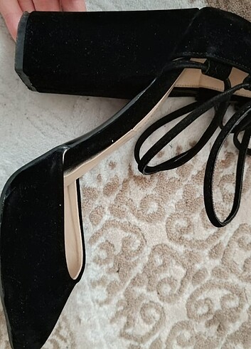 Zara 5cm siyah topuklu ayakkabı 