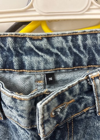 Trendyol & Milla Kadın Gri Mavi Belli Bol Denim Pantolon