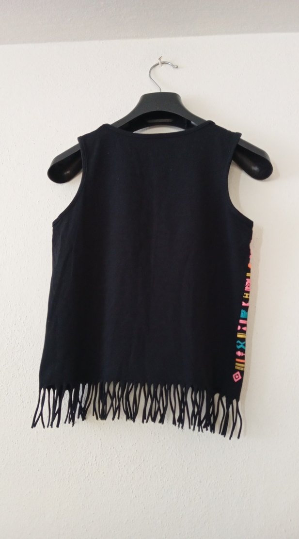 Renkli Bohem Kız Ponchosu - Görsel 5