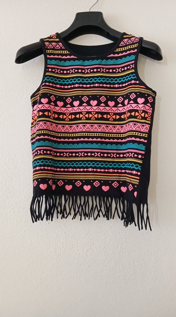 Renkli Bohem Kız Ponchosu - Görsel 4