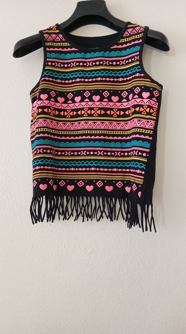 Renkli Bohem Kız Ponchosu - Görsel 2