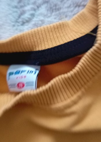 Sarı Kız Çocuk Salaş Sweatshirt ve Eşofman Takımı - Görsel 7