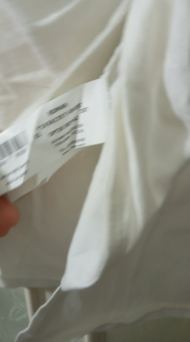 Beyaz Keten Hamile Tişörtü - Görsel 5