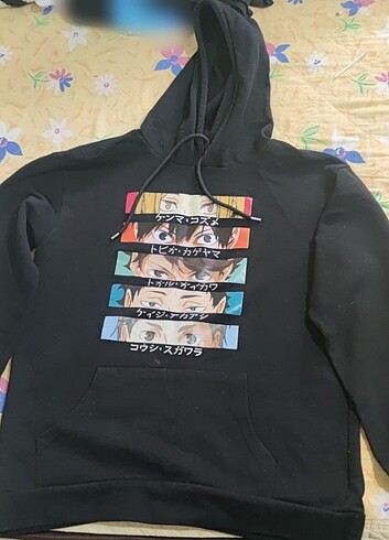 diğer Beden Animeli Kapüşonlu sweatshirt