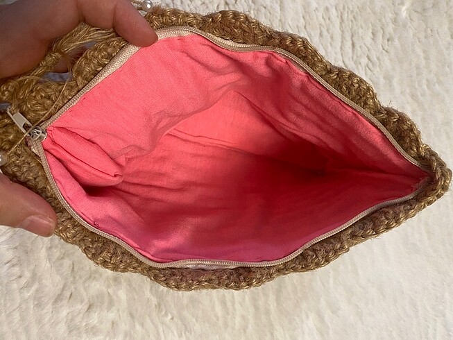 Beden Hasır clutch çanta