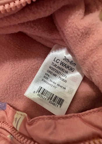 Kız Bebek Pembe Kürklü Desenli Tulum - Görsel 3