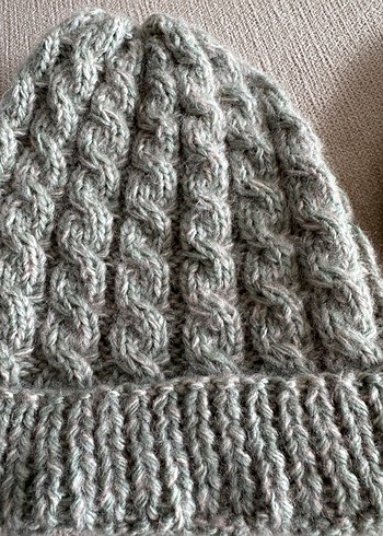 Gri Örgü Kadın Bere iki adet - Görsel 2