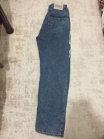 Diğer şimşek desenli bol paça pantolon
