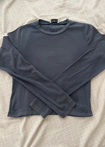 Diğer Gri Uzun Kollu crop body