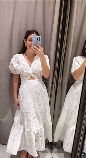Zara Zara ZW collection fisto işlemeli elbise