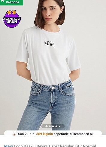 Mavi marka beyaz tshirt