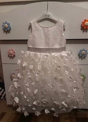 Kız Çocuk 3 Boyut Model Elbise