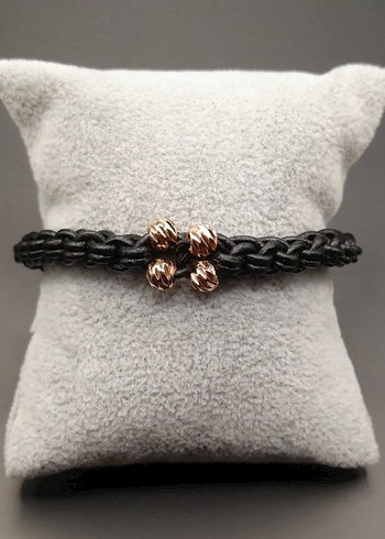 hakiki deri Çelik taşlardan oluşan Erkek Biker Bileklik - Görsel 3